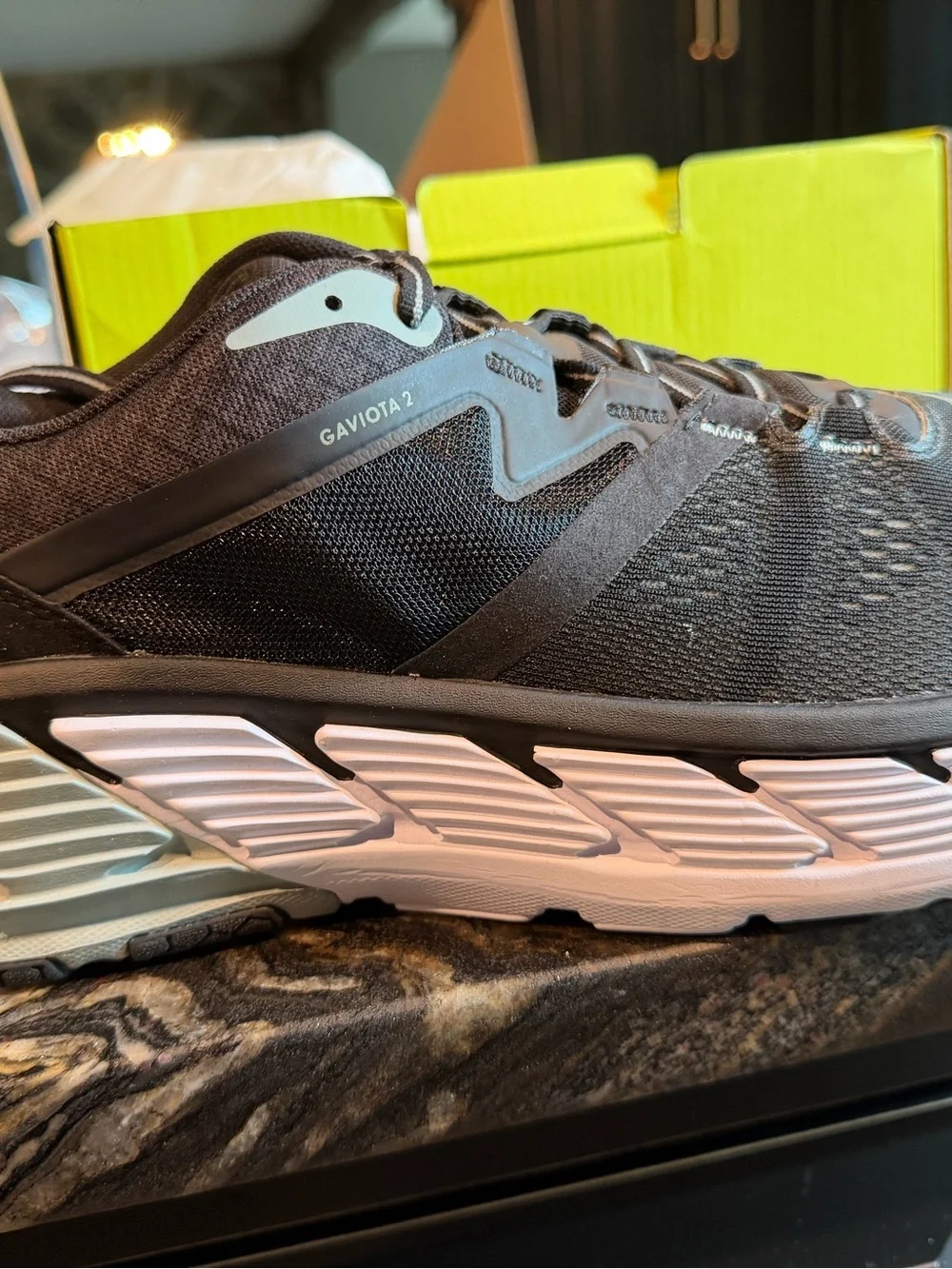 Hoka Men's Athletic Shoe - black - box says brown - looks black to me
